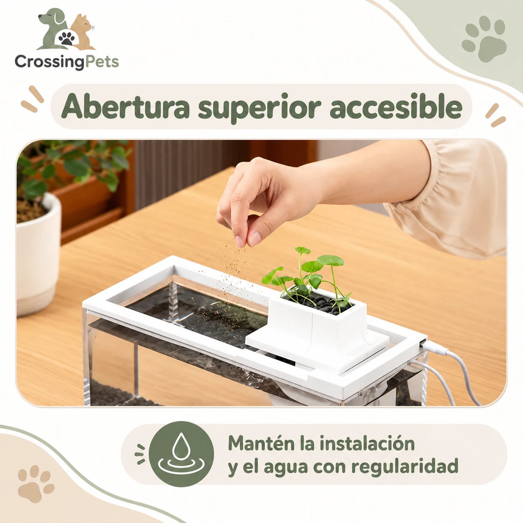 Acuario compacto de sobremesa con bomba de agua — CrossingPets · imagen 4
