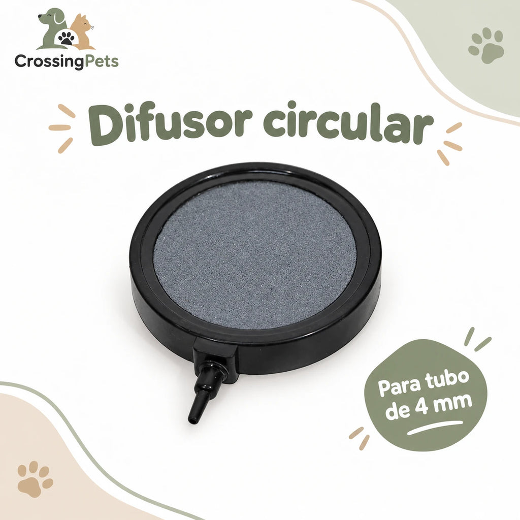 Difusor circular de aire para acuario de 13 cm — CrossingPets · imagen 3