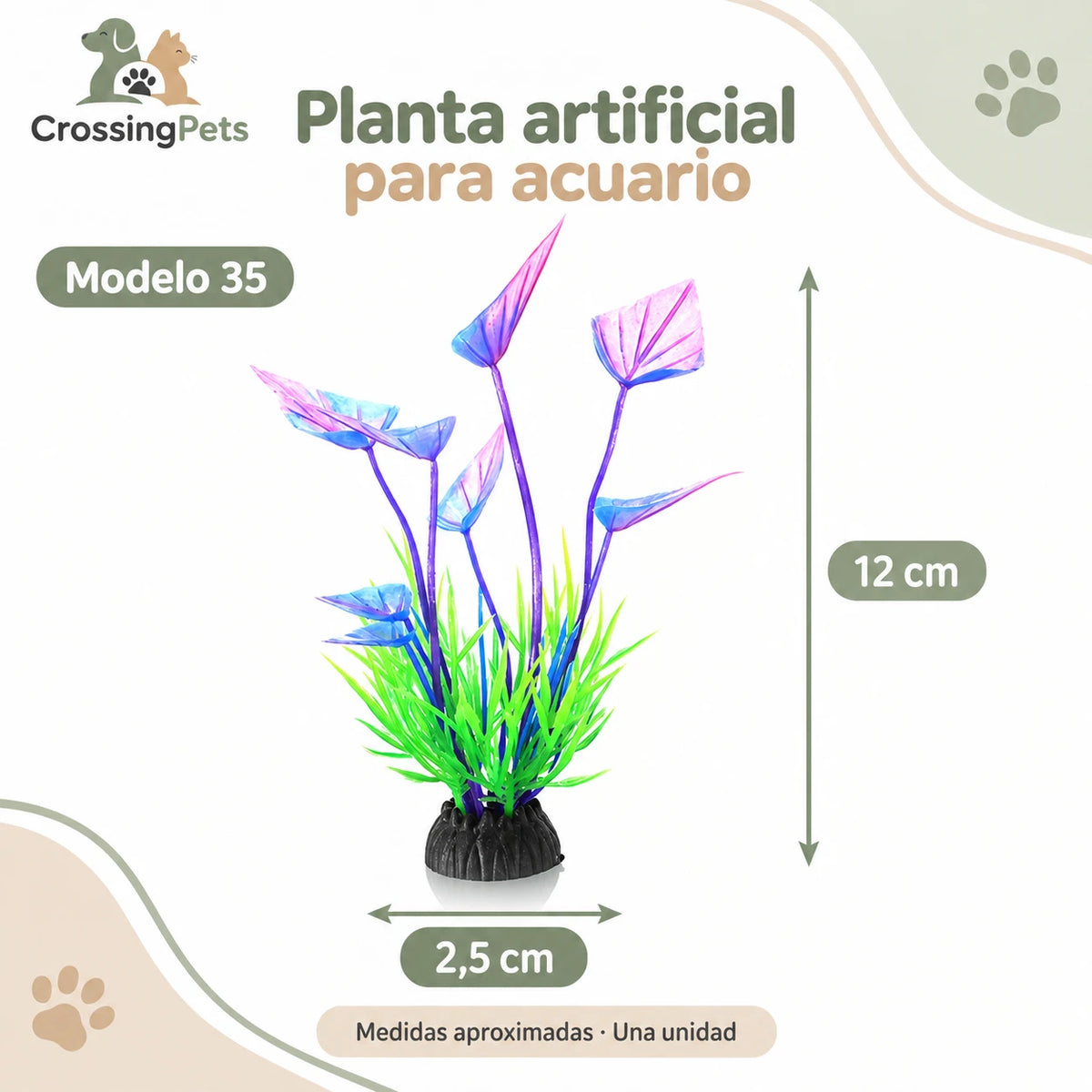 Adornos y plantas artificiales para acuario · 56 modelos — CrossingPets · imagen 35