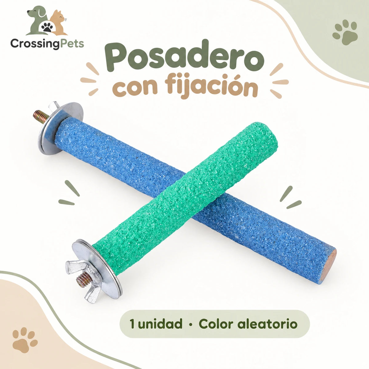 Posadero texturizado para aves y opción de fijación — CrossingPets · imagen 11