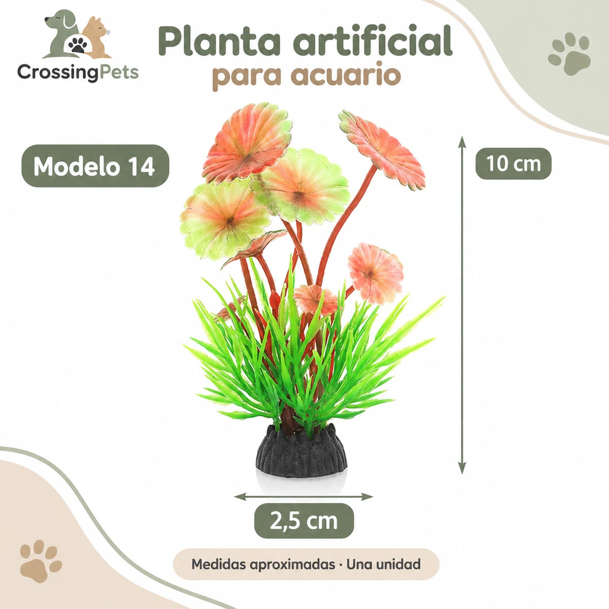 Adornos y plantas artificiales para acuario · 56 modelos — CrossingPets · imagen 14