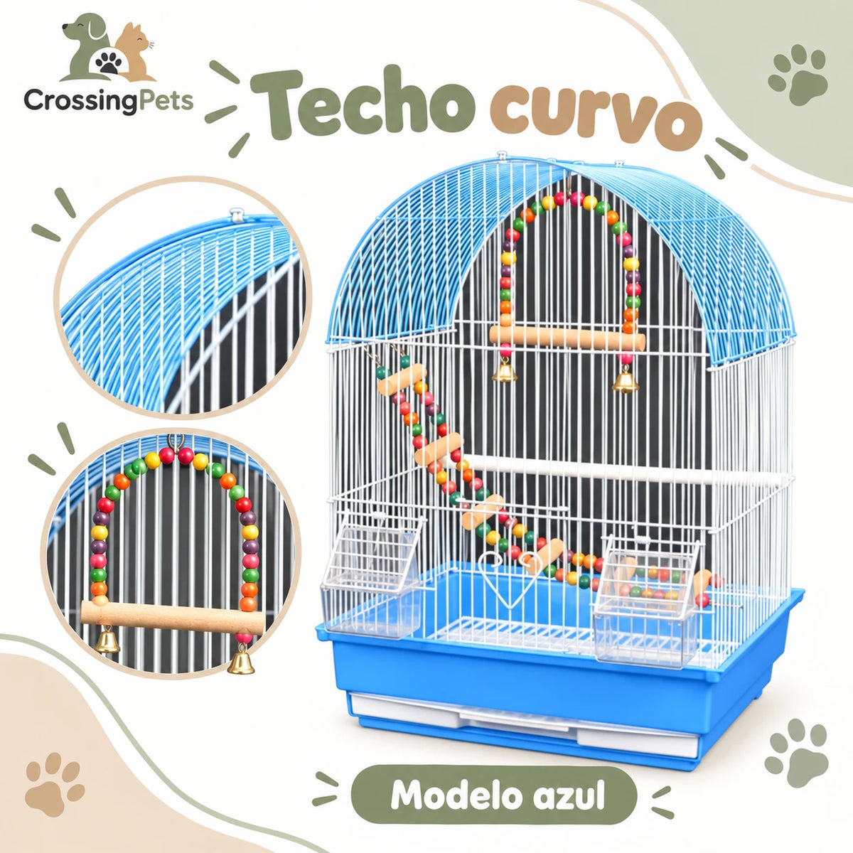 Jaula compacta para aves con accesorios — CrossingPets · imagen 20