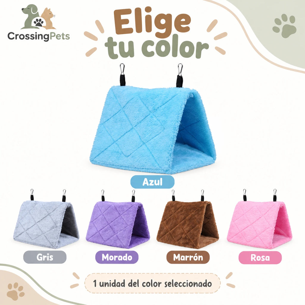 Refugio triangular colgante de tela para aves — CrossingPets · imagen 6