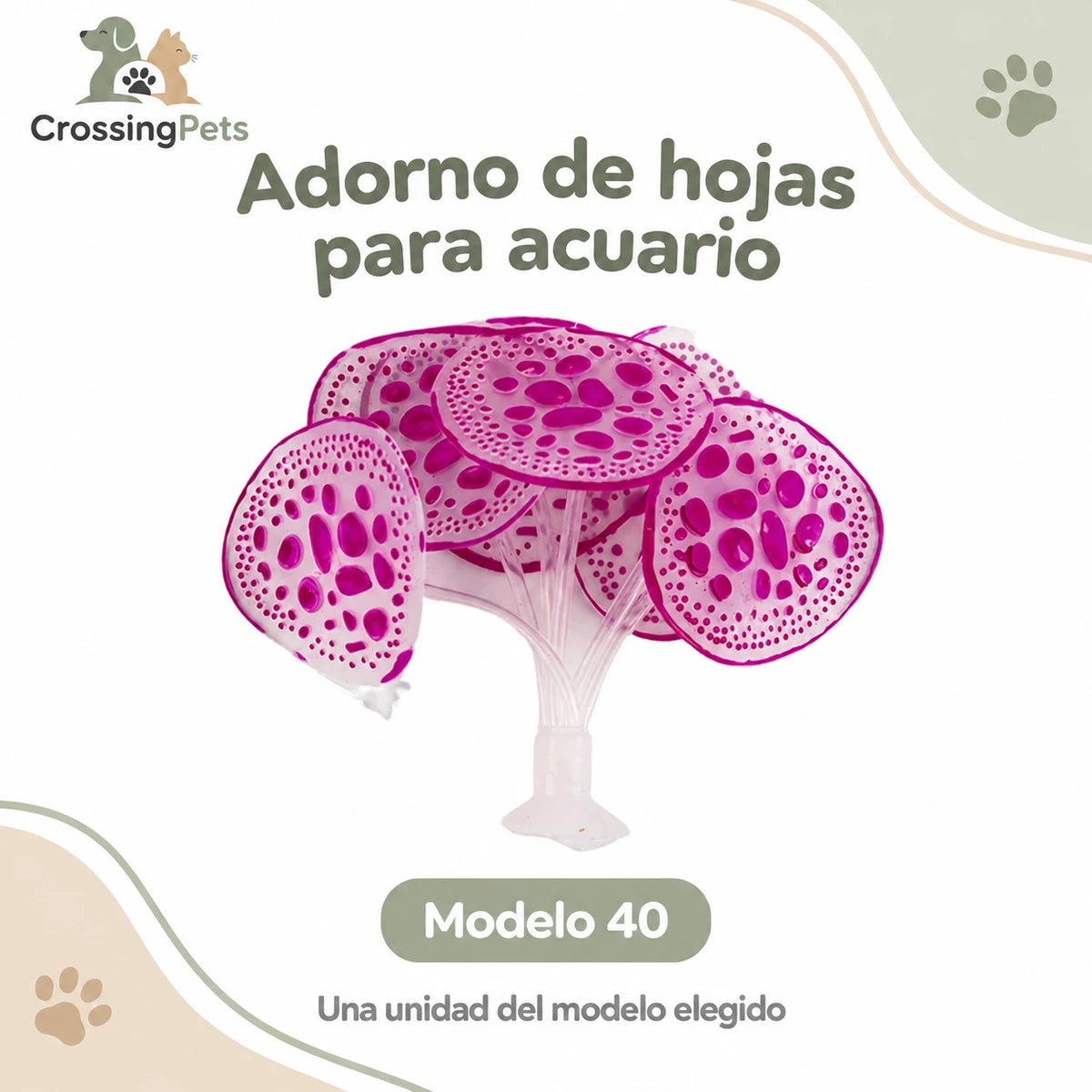 Adornos y plantas artificiales para acuario · 56 modelos — CrossingPets · imagen 40