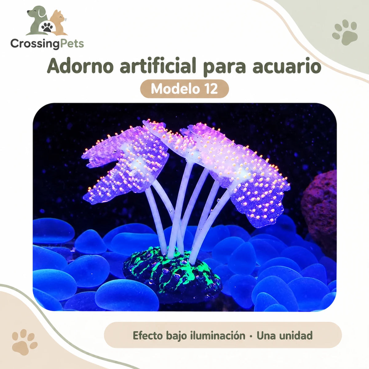 Adornos y plantas artificiales para acuario · 56 modelos — CrossingPets · imagen 12