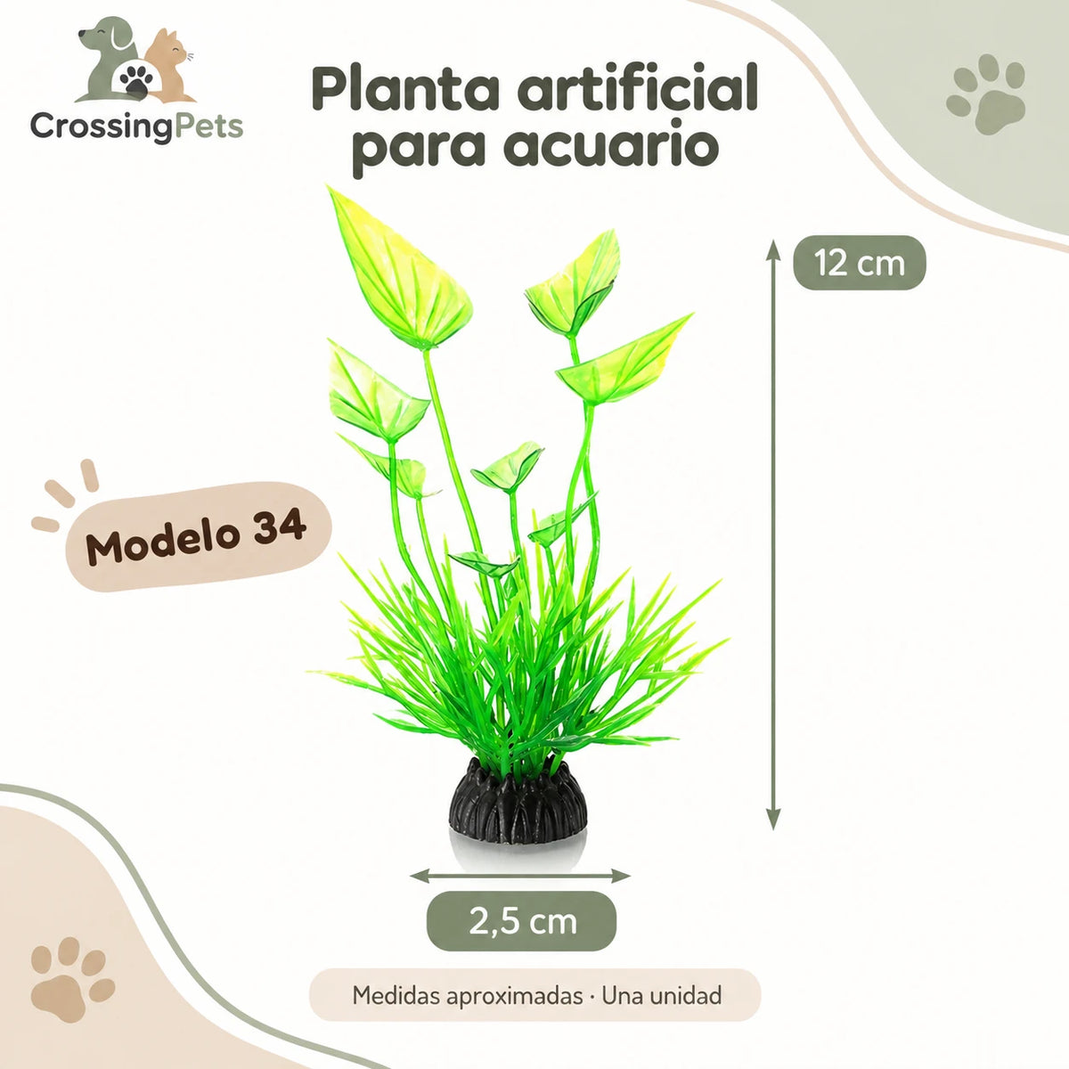 Adornos y plantas artificiales para acuario · 56 modelos — CrossingPets · imagen 34
