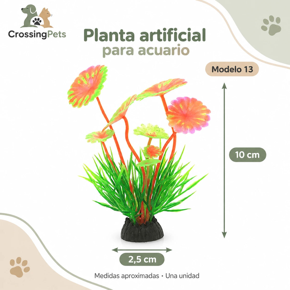 Adornos y plantas artificiales para acuario · 56 modelos — CrossingPets · imagen 13