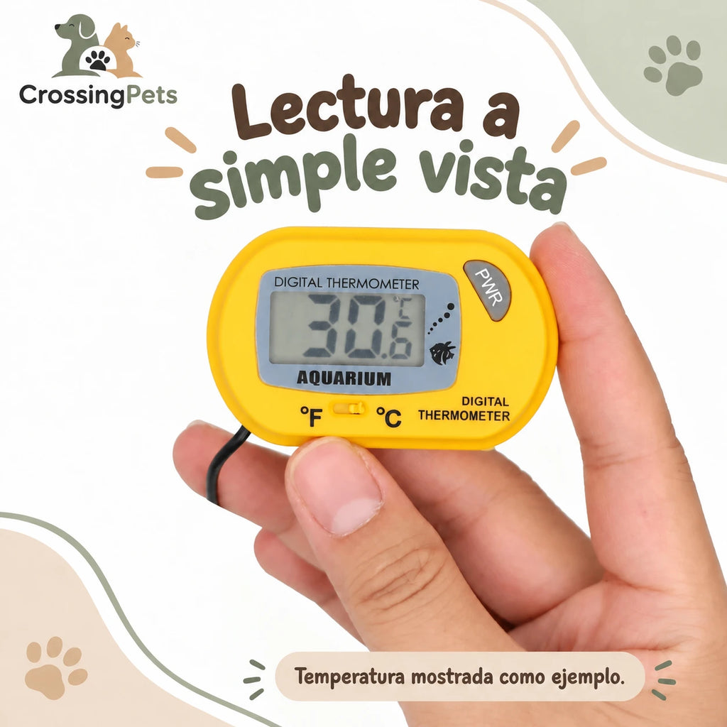 Termómetro digital para acuario con sonda y cable de 1 m — CrossingPets · imagen 7