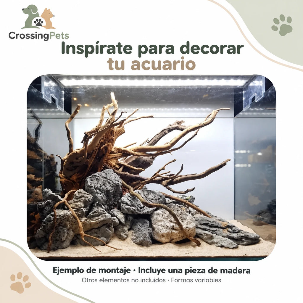 Madera natural decorativa para acuario · 3 tamaños — CrossingPets · imagen 4