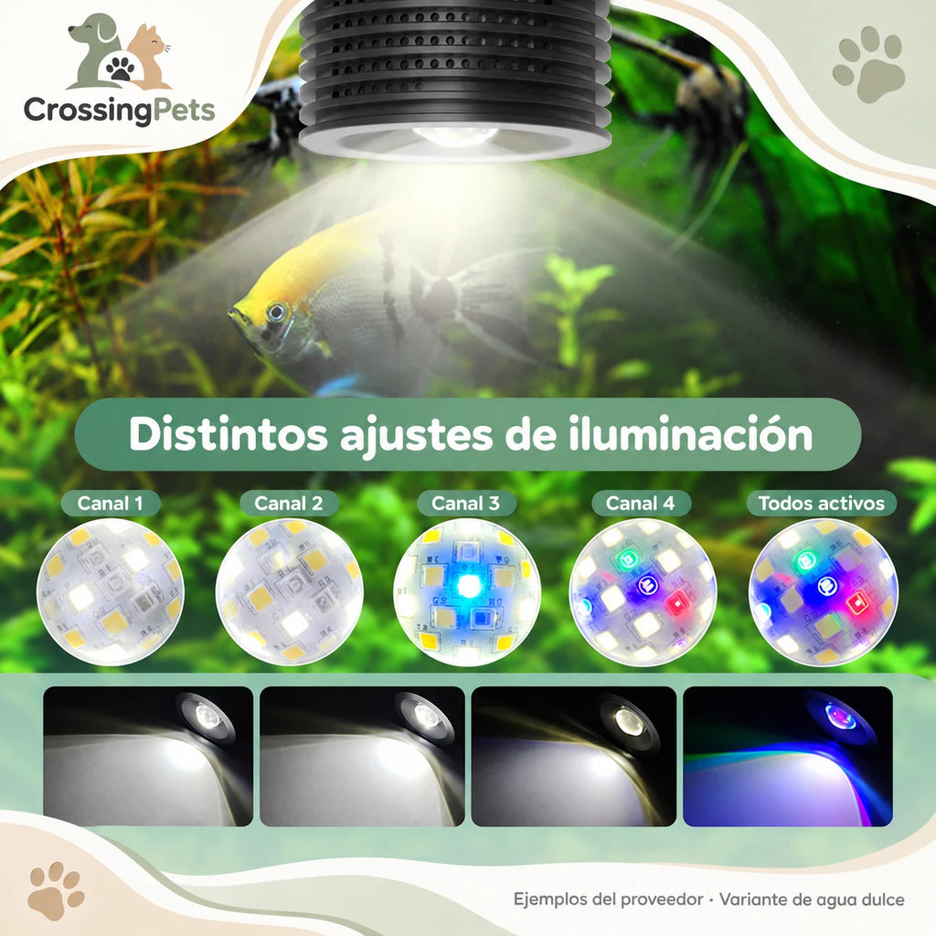 Lámpara LED ASTA 20 para acuario de agua dulce · Brazo flexible — CrossingPets · imagen 7