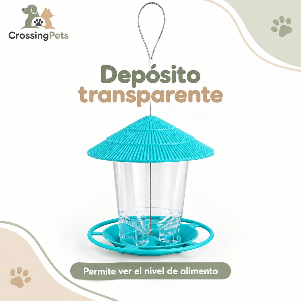 Comedero colgante transparente para aves de 700 ml — CrossingPets · imagen 5