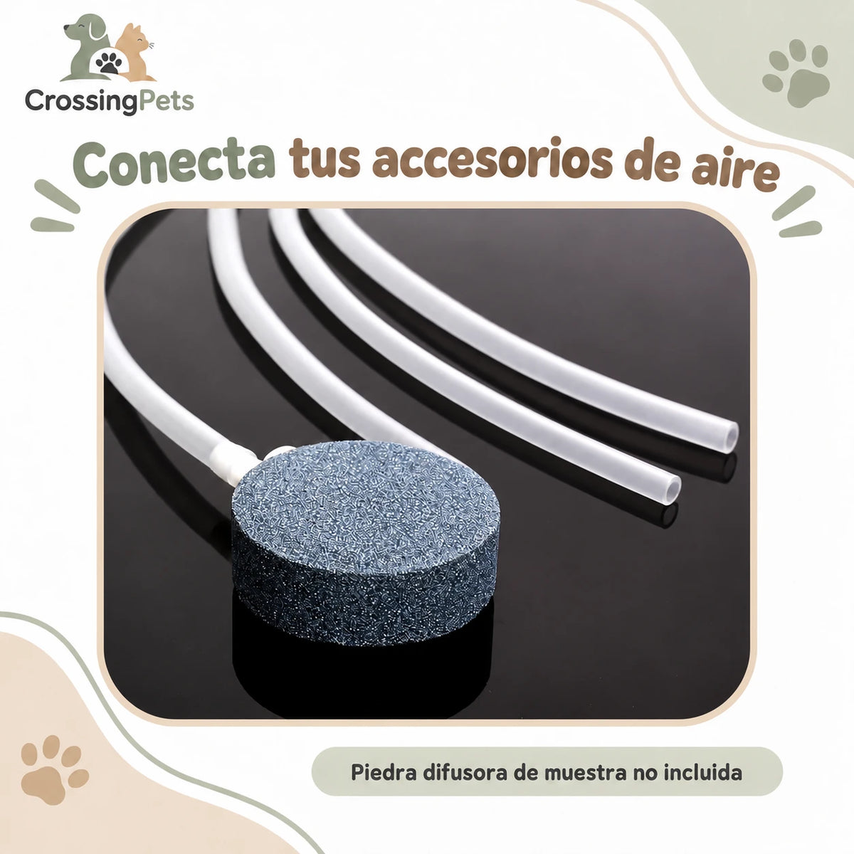 Tubo de aire transparente para acuario de 2 m · 4/6 mm — CrossingPets · imagen 5
