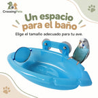 Bañera para aves con ventosas y espejo opcional — CrossingPets · imagen 5