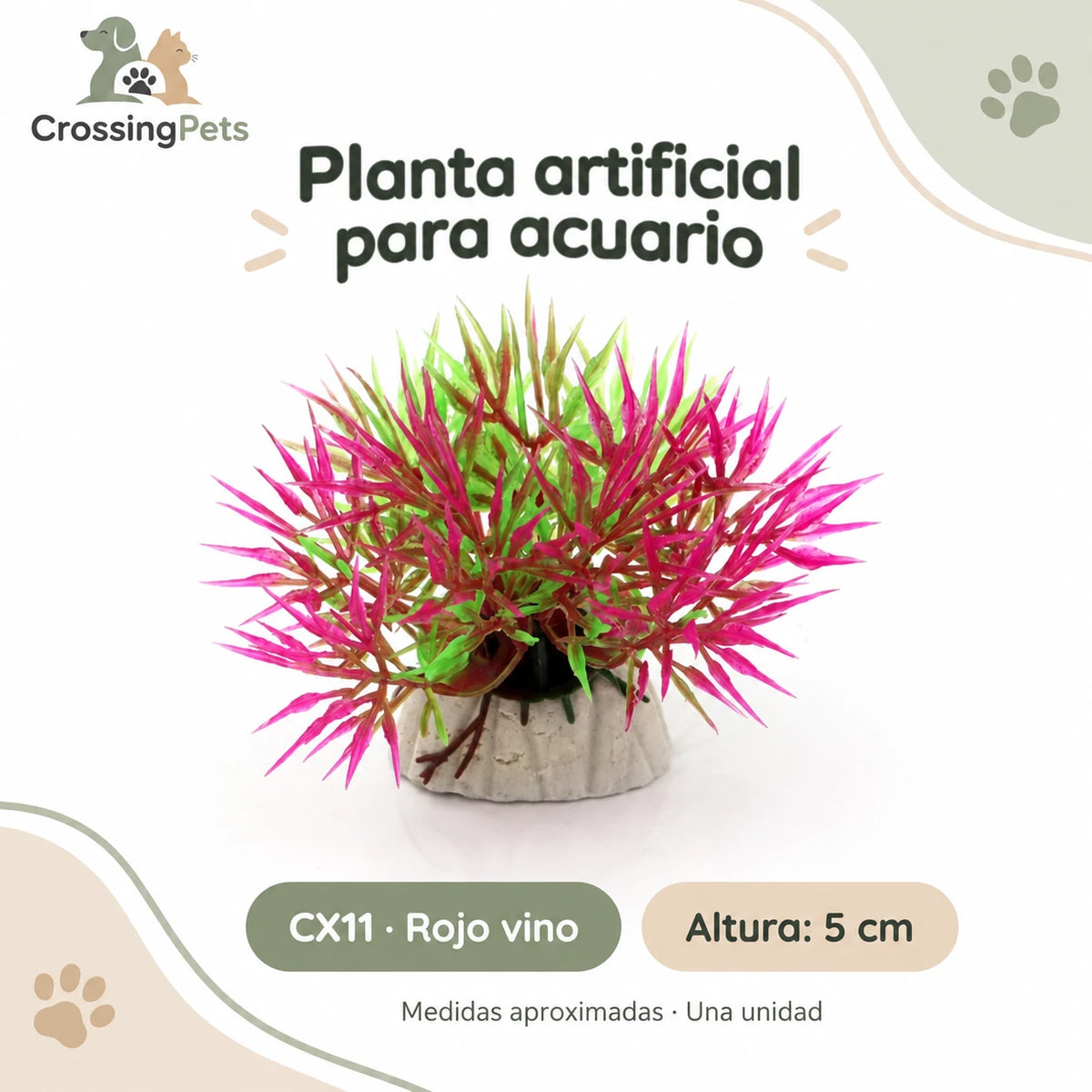 Plantas artificiales para acuario · 24 modelos — CrossingPets · imagen 6