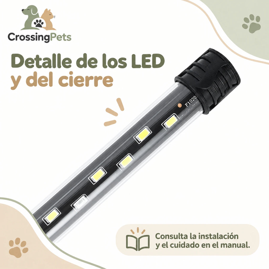 Lámpara LED tubular para acuario con ventosas · de 18 a 58 cm — CrossingPets · imagen 18