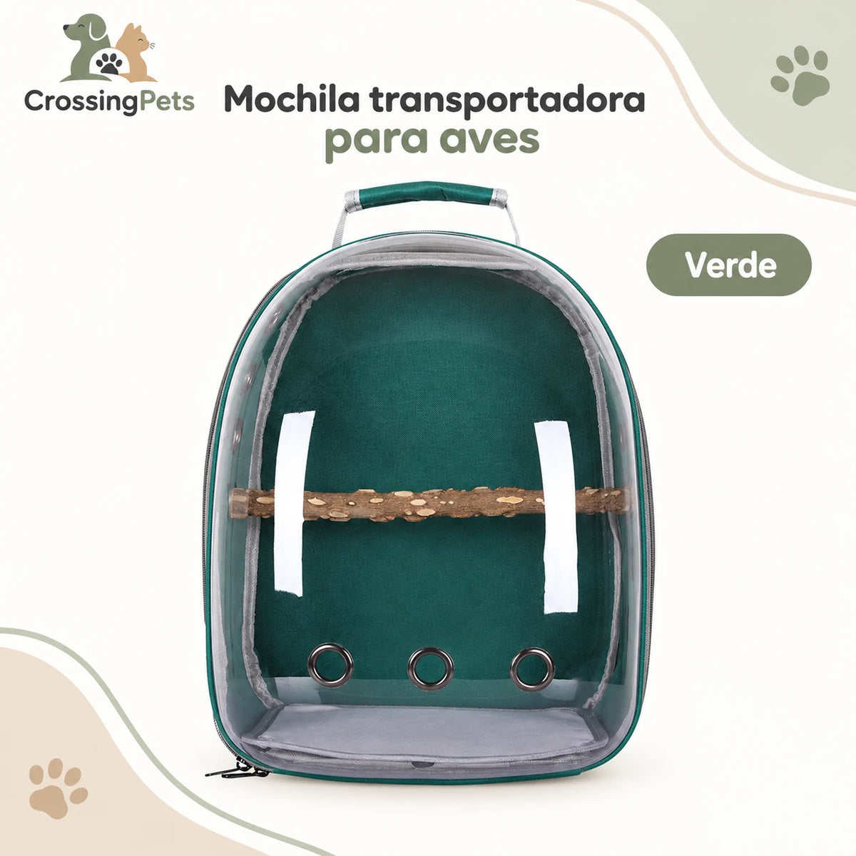 Mochila transportadora transparente para aves — CrossingPets · imagen 9