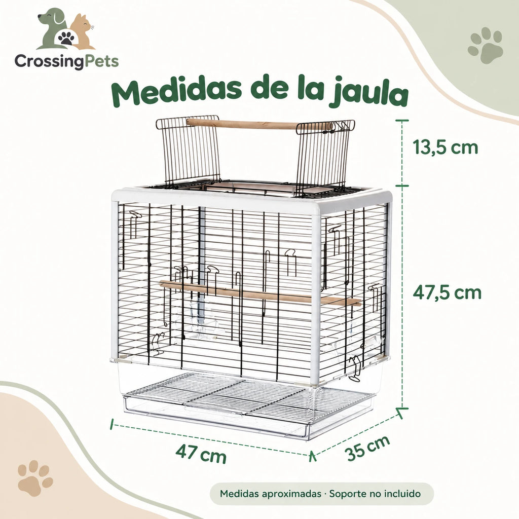 Jaula para aves con apertura superior y bandeja extraíble — CrossingPets · imagen 22