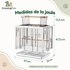 Jaula para aves con apertura superior y bandeja extraíble — CrossingPets · imagen 22