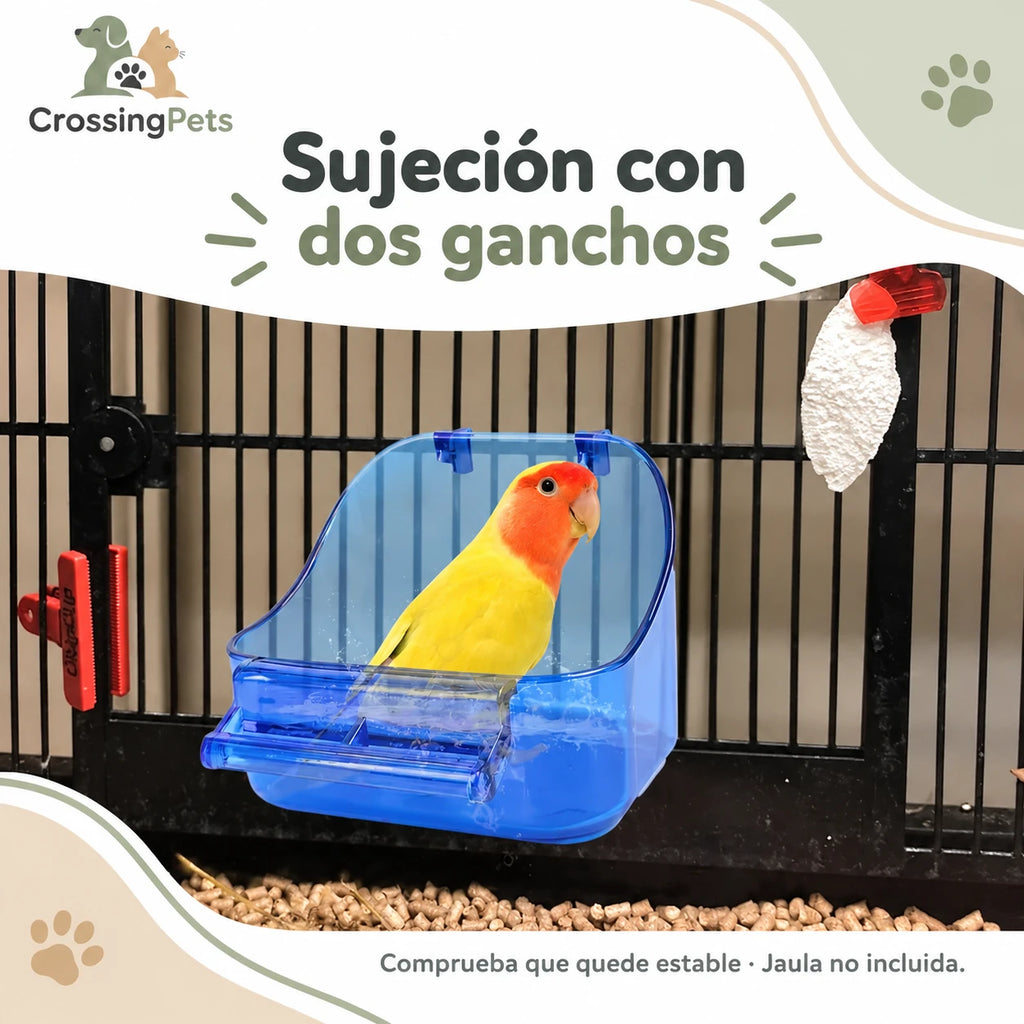 Bañera compacta con posadero para aves — CrossingPets · imagen 6