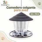 Comedero colgante transparente para aves de 700 ml — CrossingPets · imagen 1