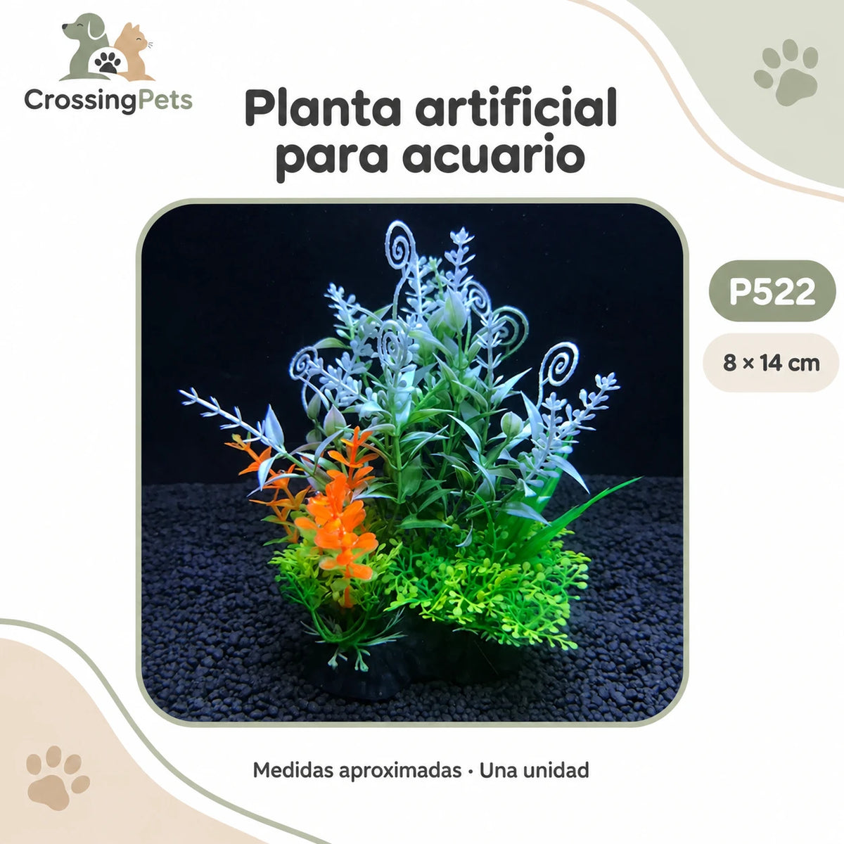 Plantas artificiales para acuario · Modelos sueltos y packs — CrossingPets · imagen 13