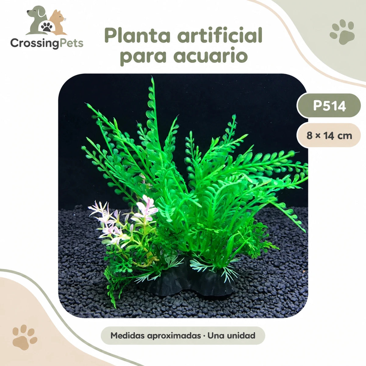 Plantas artificiales para acuario · Modelos sueltos y packs — CrossingPets · imagen 6