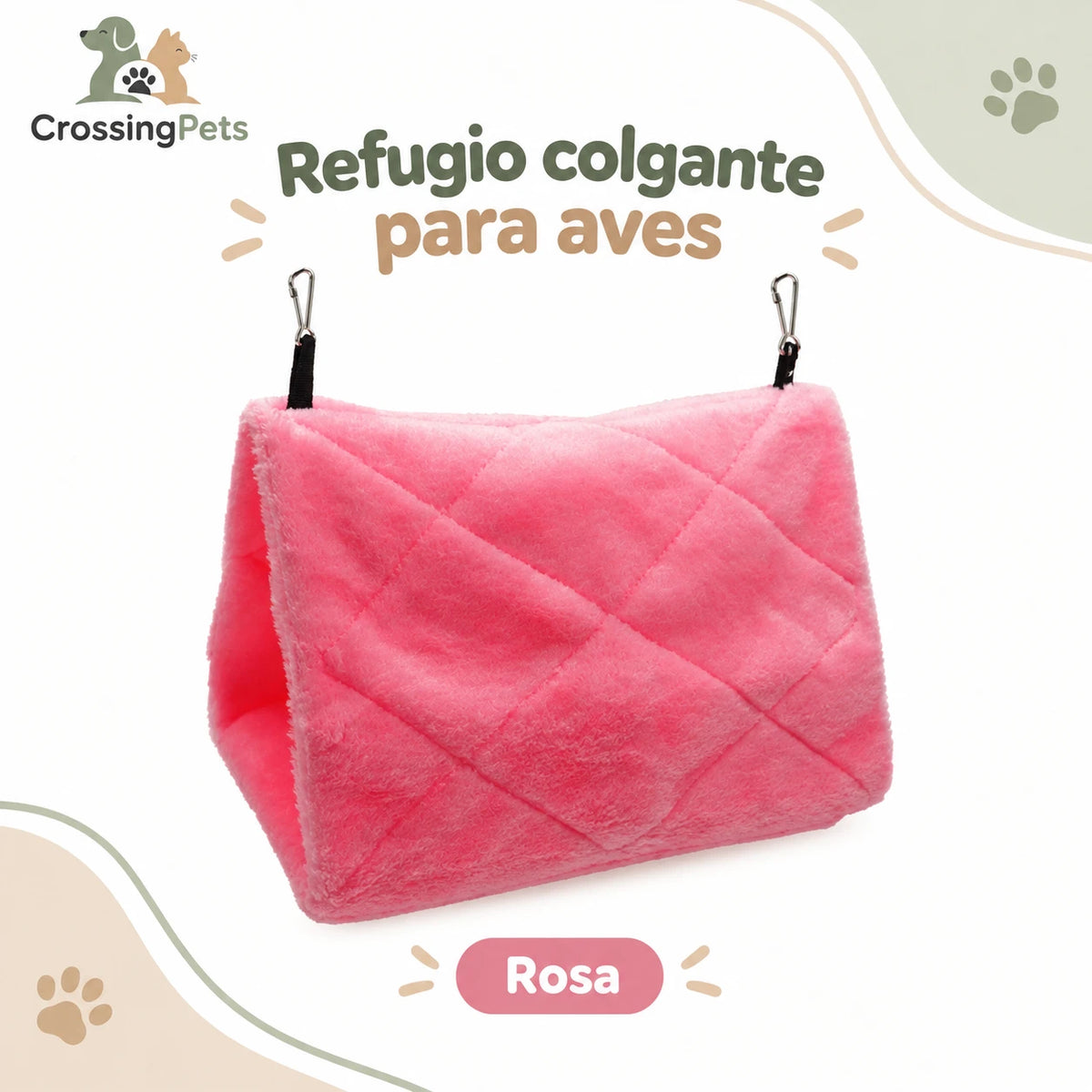 Refugio triangular colgante de tela para aves — CrossingPets · imagen 4