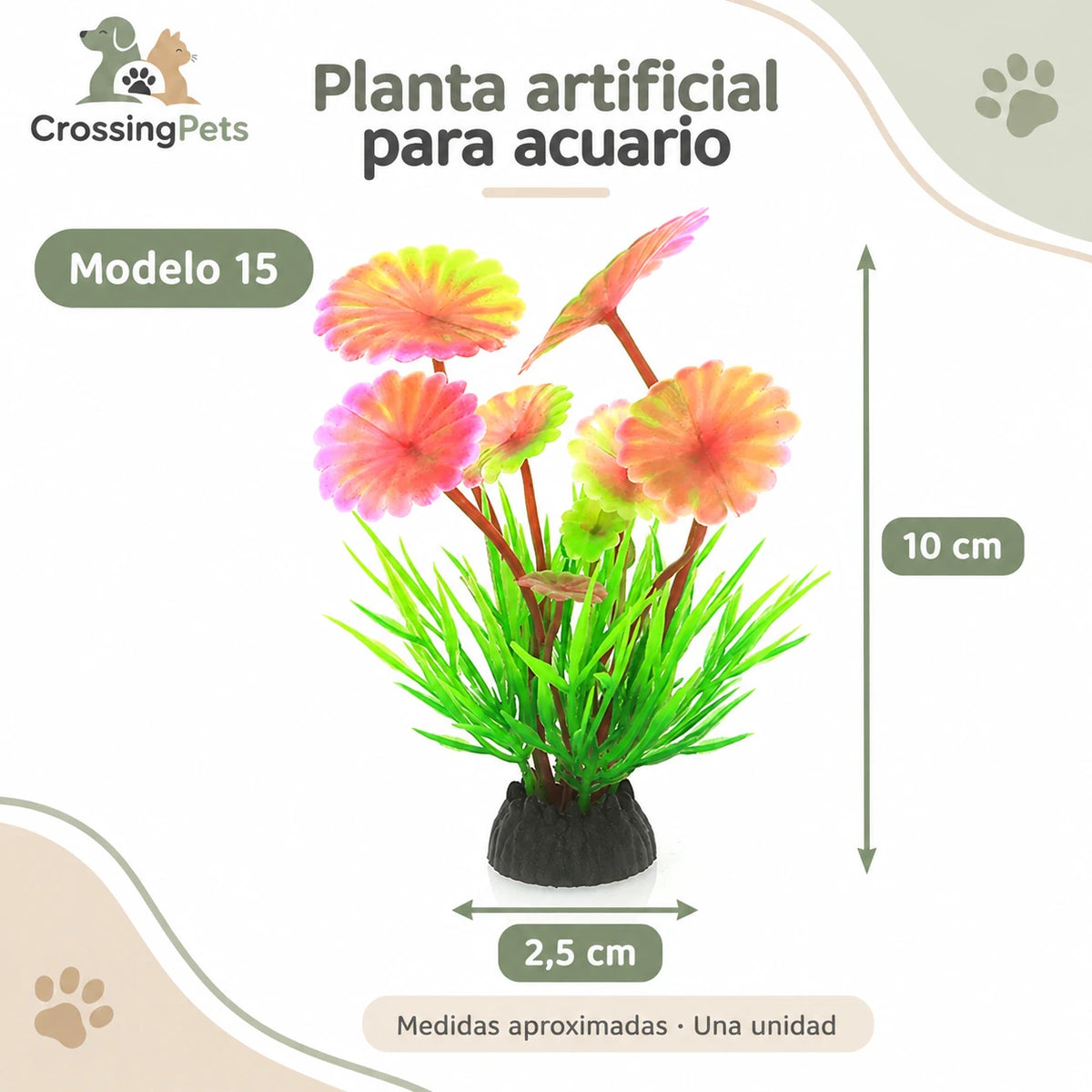 Adornos y plantas artificiales para acuario · 56 modelos — CrossingPets · imagen 15