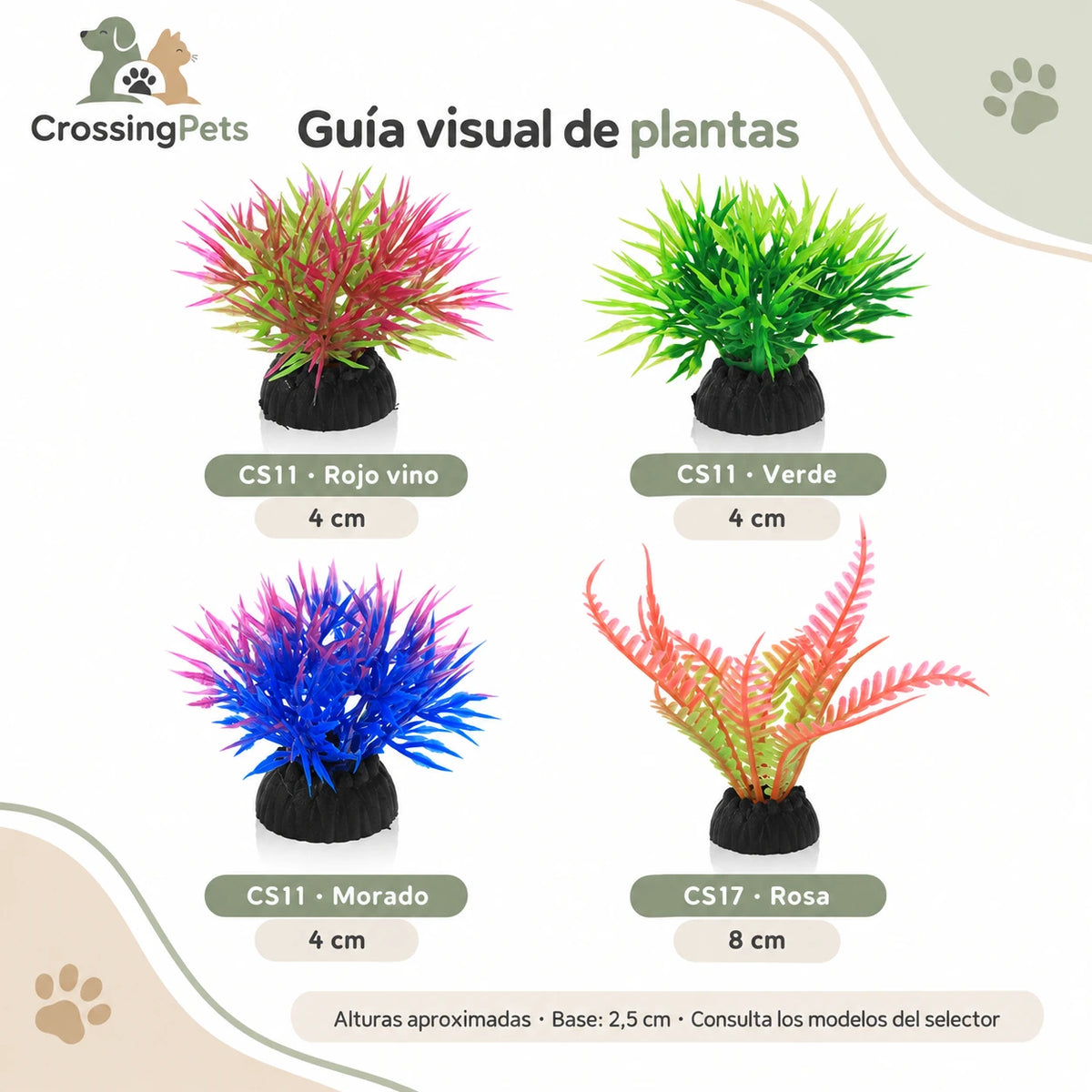 Plantas artificiales para acuario · 24 modelos — CrossingPets · imagen 26