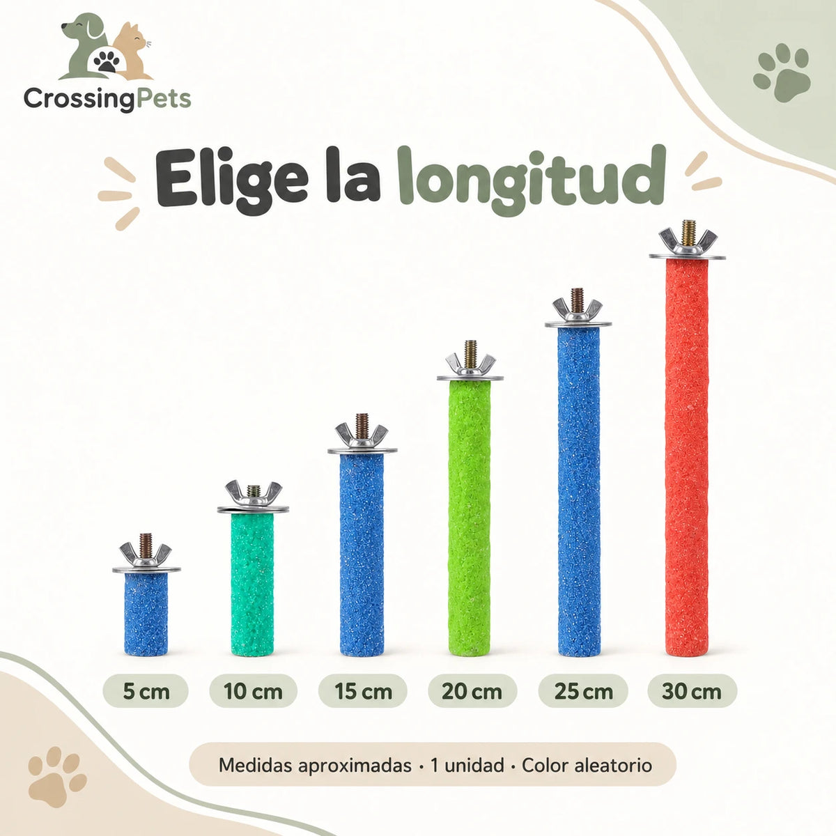 Posadero texturizado para aves y opción de fijación — CrossingPets · imagen 9