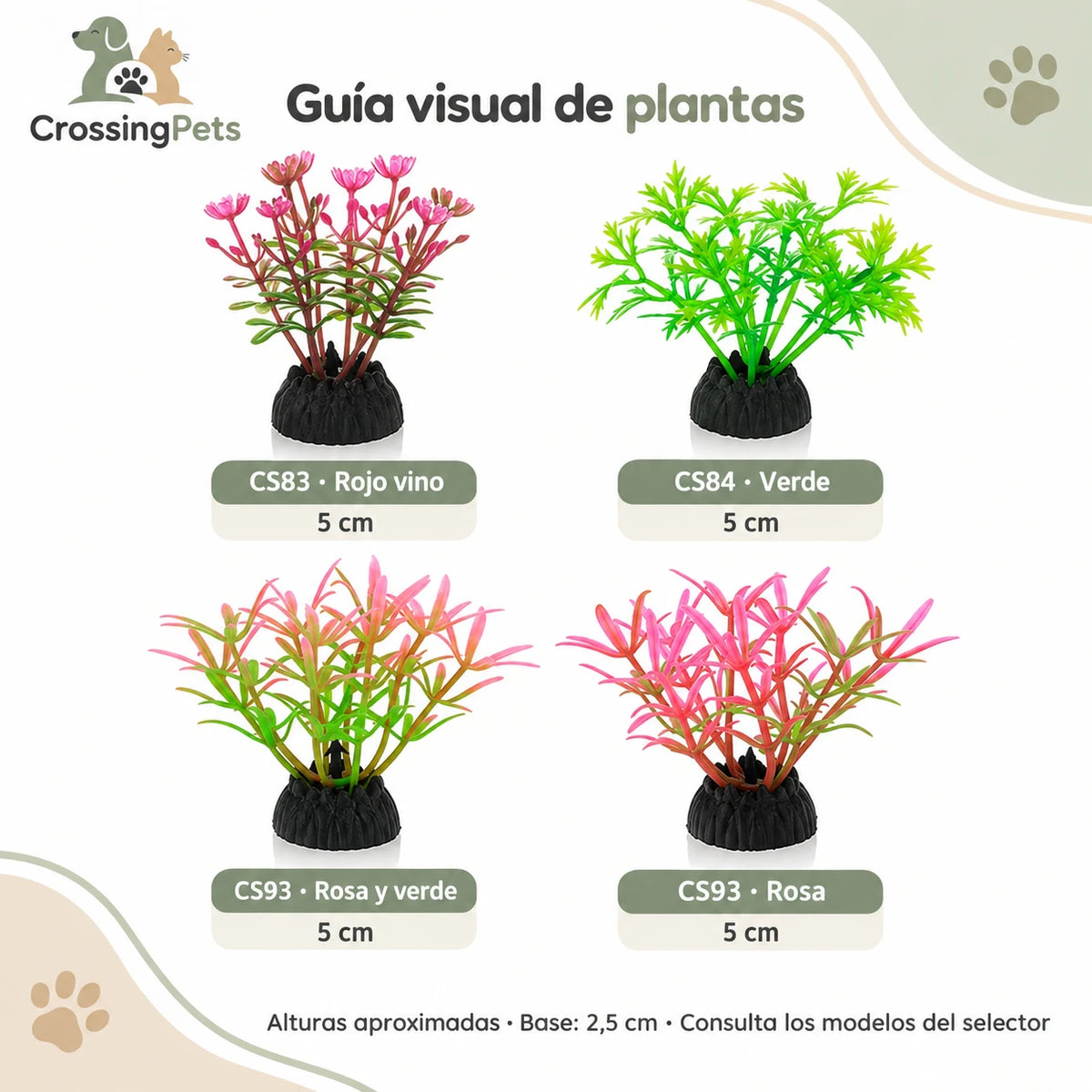 Plantas artificiales para acuario · 24 modelos — CrossingPets · imagen 27