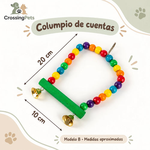 Accesorios para aves: espejo, columpios y posadero en rama — CrossingPets · imagen 2