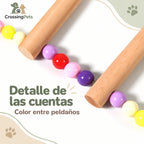 Escalera de madera con cuentas de colores para aves — CrossingPets · imagen 9