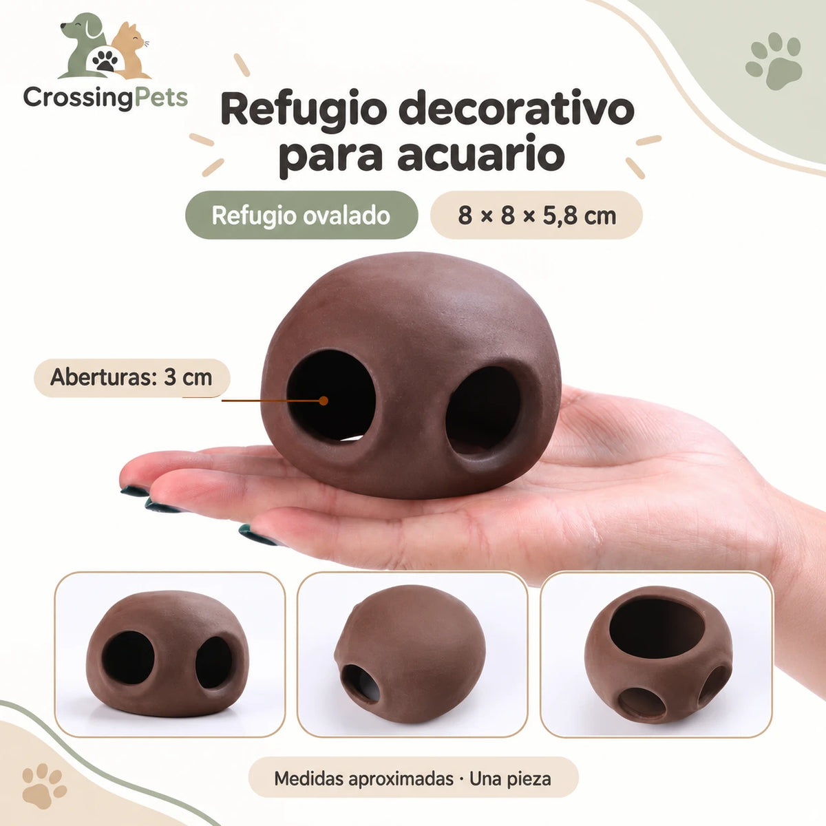 Refugios de cerámica para acuario · 45 modelos — CrossingPets · imagen 36