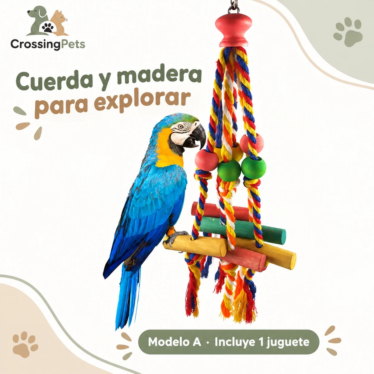 Juguetes y columpios colgantes para aves — CrossingPets · imagen 16