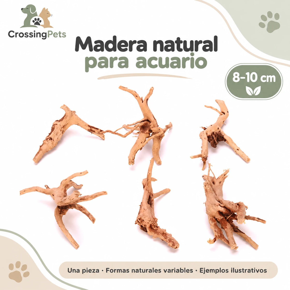 Madera natural decorativa para acuario · 3 tamaños — CrossingPets · imagen 3