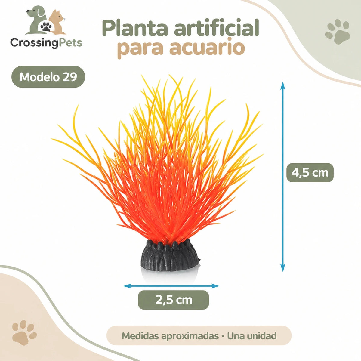 Adornos y plantas artificiales para acuario · 56 modelos — CrossingPets · imagen 29