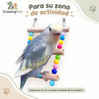 Escalera de madera con cuentas de colores para aves — CrossingPets · imagen 11