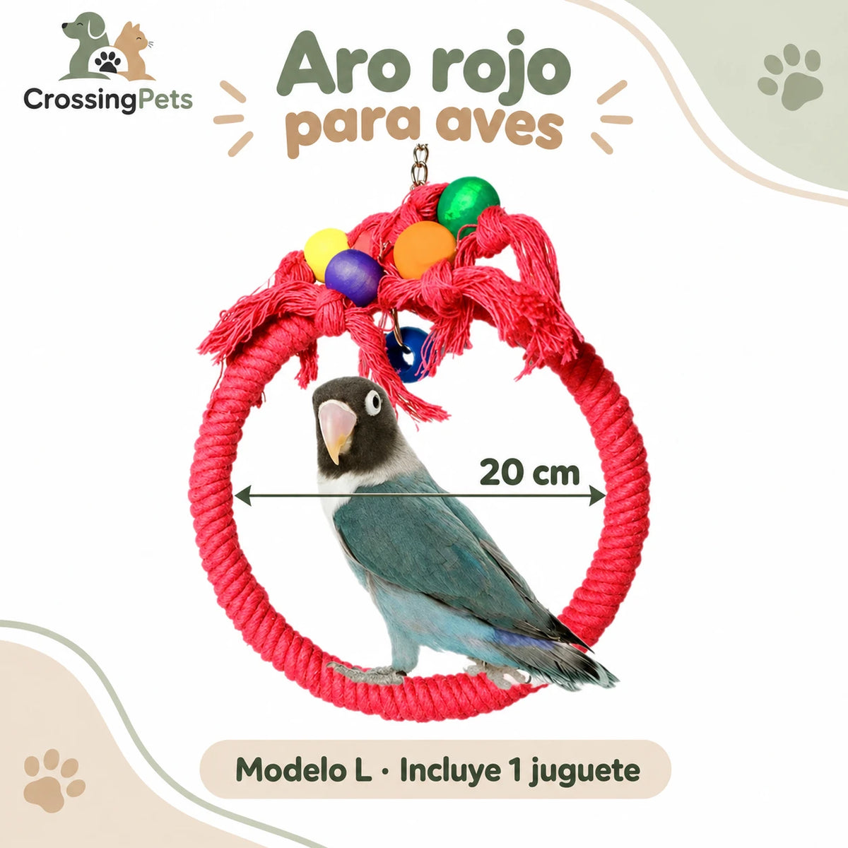 Juguetes y columpios colgantes para aves — CrossingPets · imagen 12