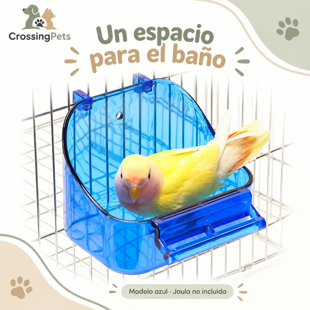 Bañera compacta con posadero para aves — CrossingPets · imagen 7