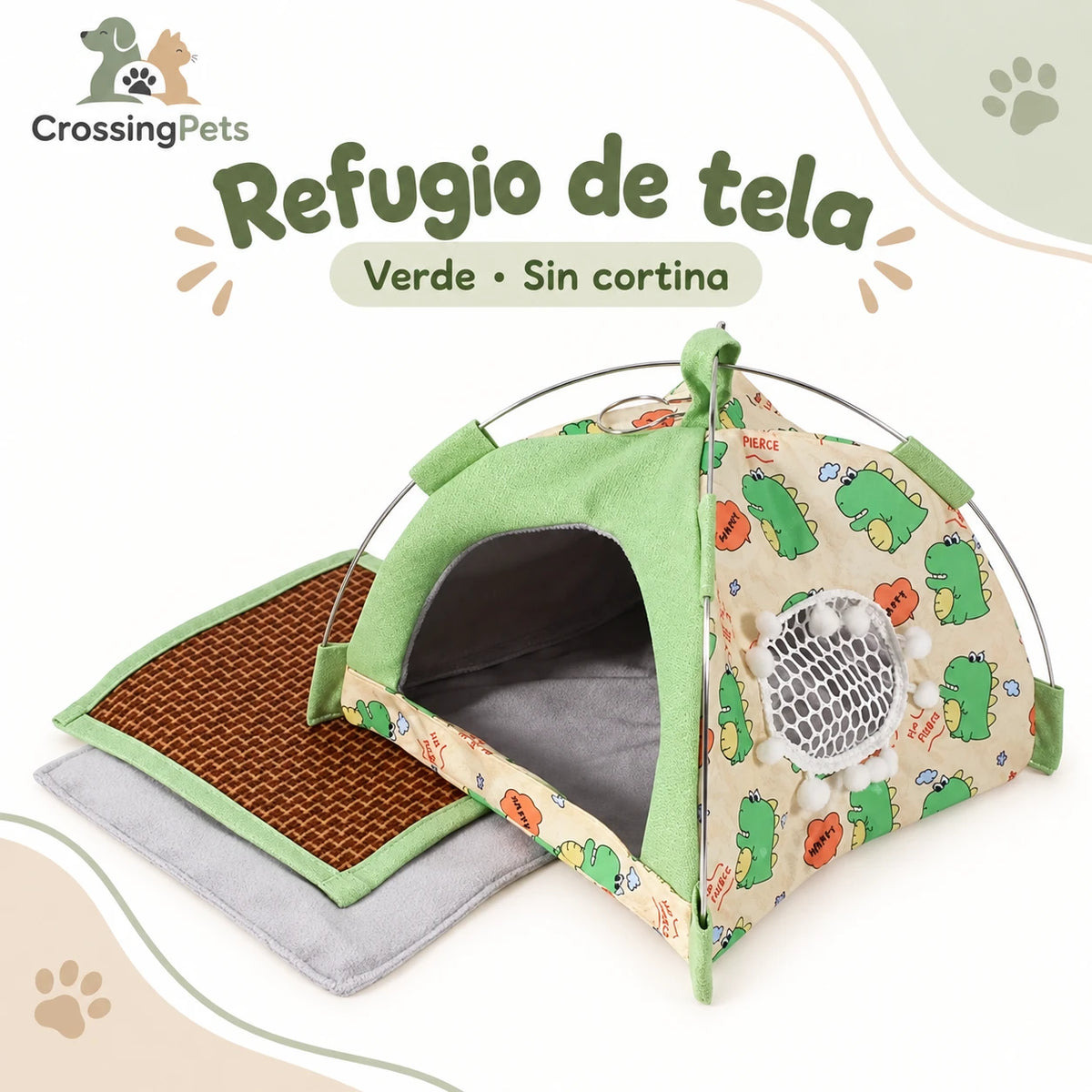 Refugio de tela para aves con opciones de cortina — CrossingPets · imagen 1