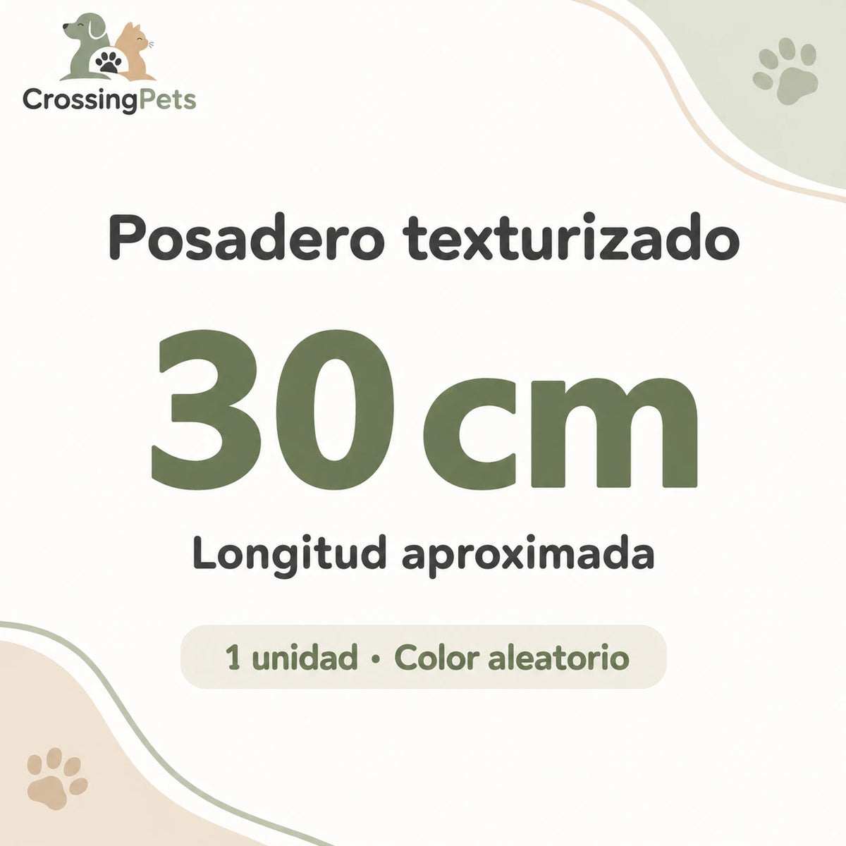 Posadero texturizado para aves y opción de fijación — CrossingPets · imagen 2