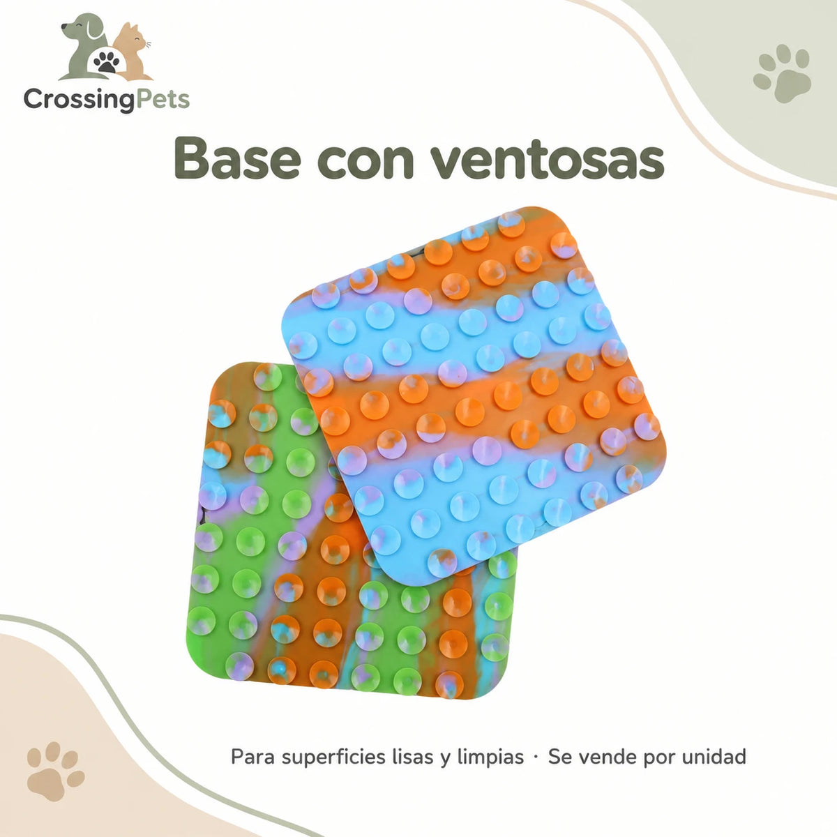 Alfombrilla de lamido de silicona con ventosas — CrossingPets · imagen 11