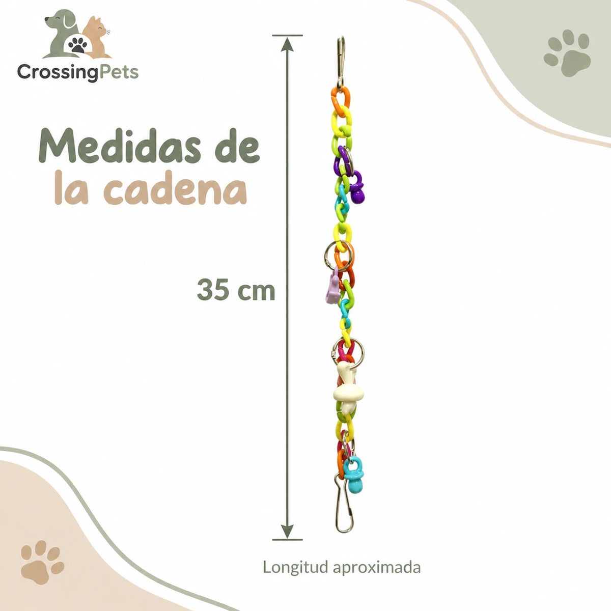 Cadena de juegos con colgantes para aves — CrossingPets · imagen 3