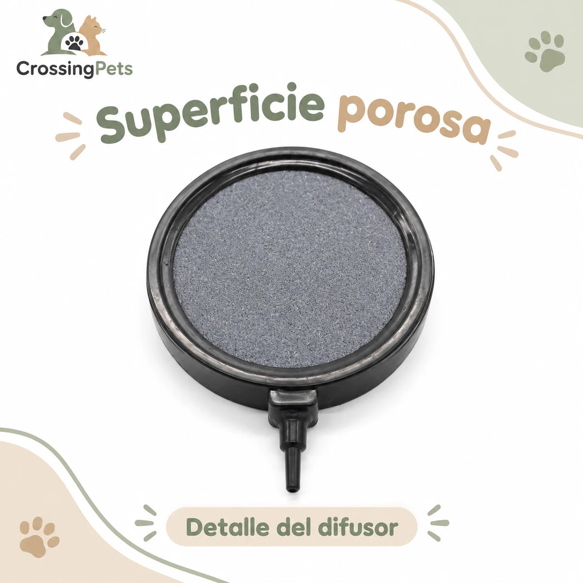 Difusor circular de aire para acuario de 13 cm — CrossingPets · imagen 2