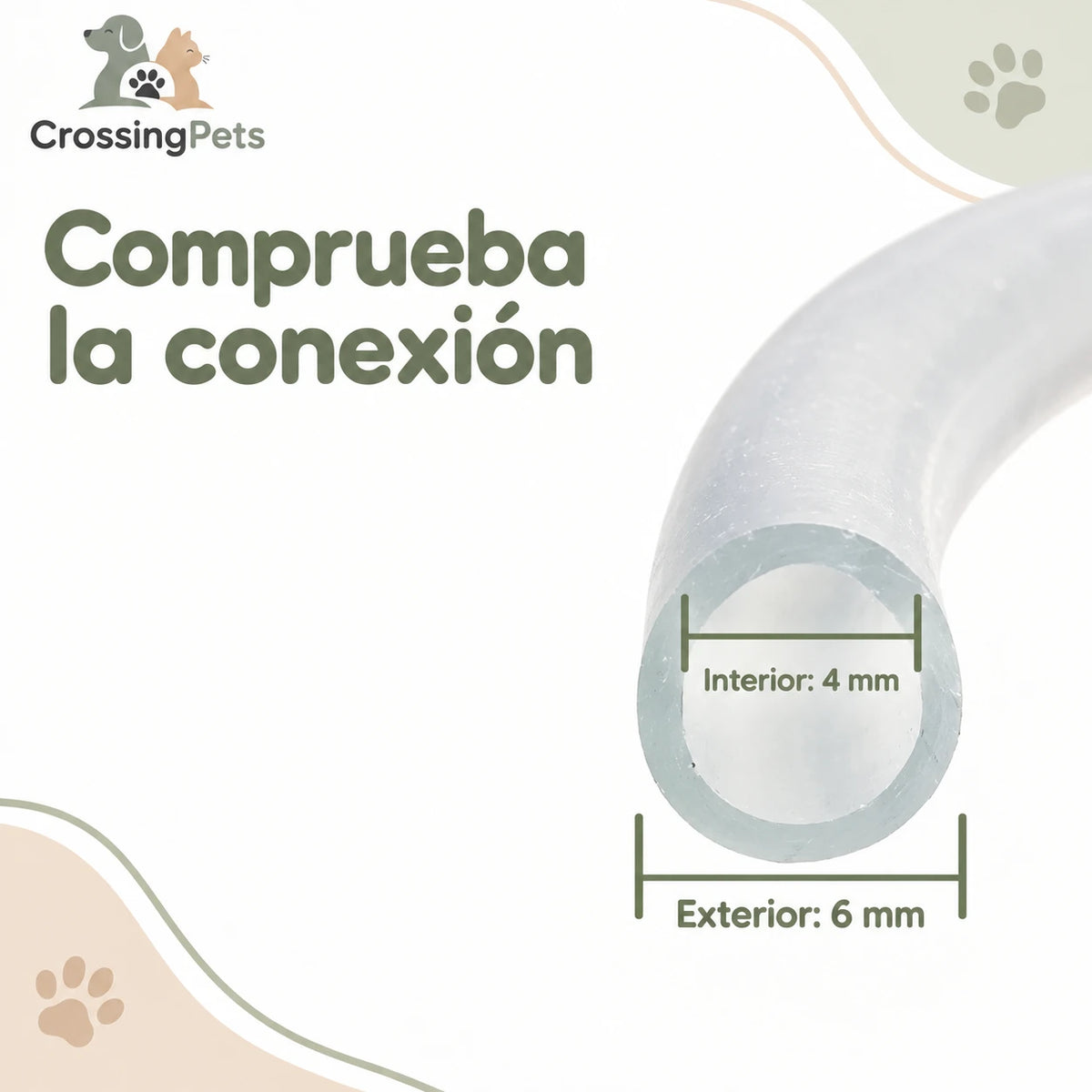 Tubo de aire transparente para acuario de 2 m · 4/6 mm — CrossingPets · imagen 3