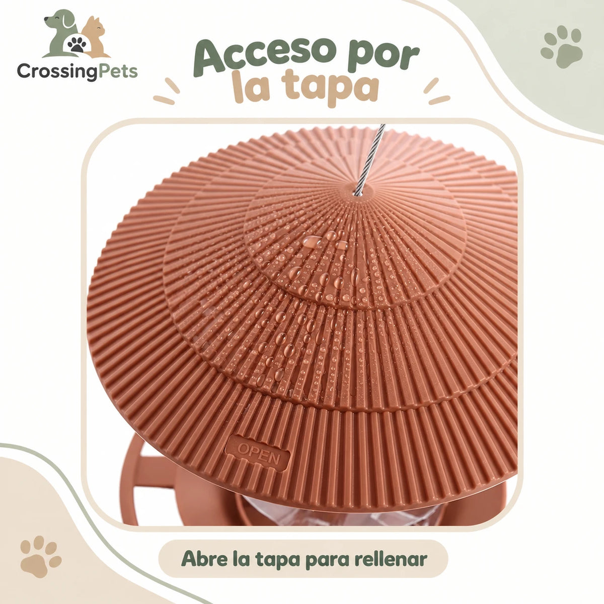 Comedero colgante transparente para aves de 700 ml — CrossingPets · imagen 7