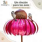 Comedero metálico con forma de flor para jardín — CrossingPets · imagen 4