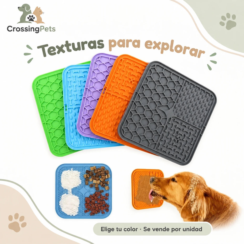 Alfombrilla de lamido de silicona con ventosas — CrossingPets · imagen 8