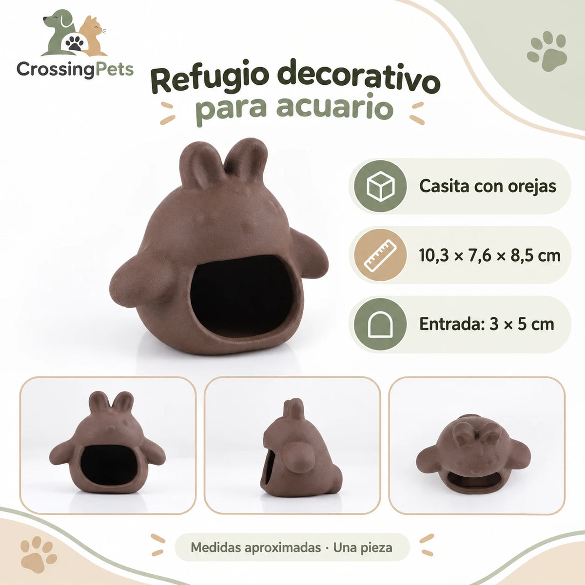 Refugios de cerámica para acuario · 45 modelos — CrossingPets · imagen 16